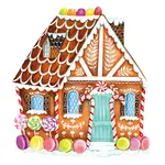 Hester & Cook Placemat-Die Cut Gingerbread House