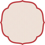 Hester & Cook Red Swiss Dot Medallion Placemats