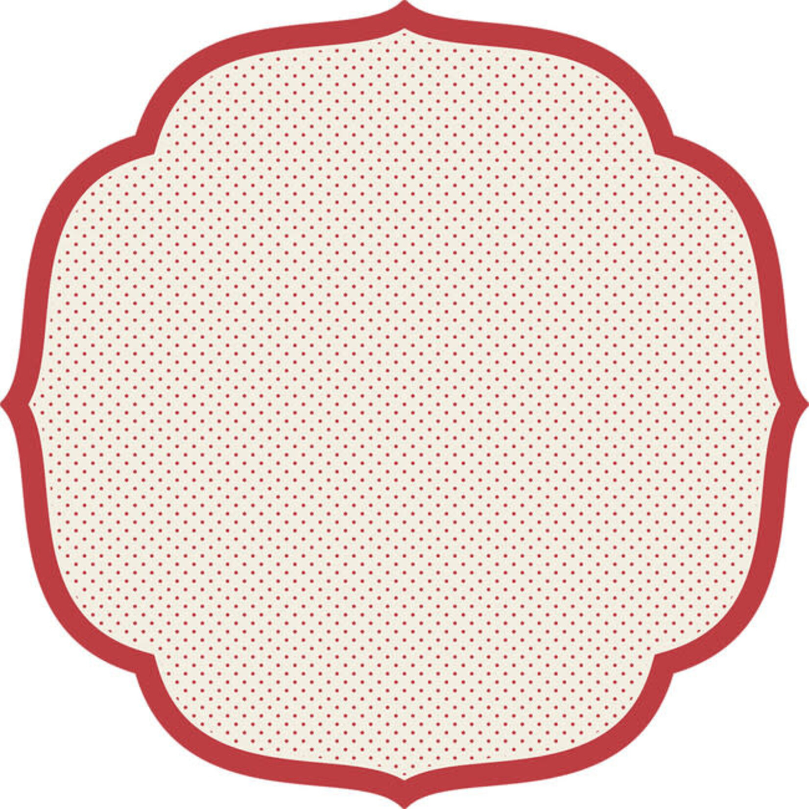 Hester & Cook Red Swiss Dot Medallion Placemats