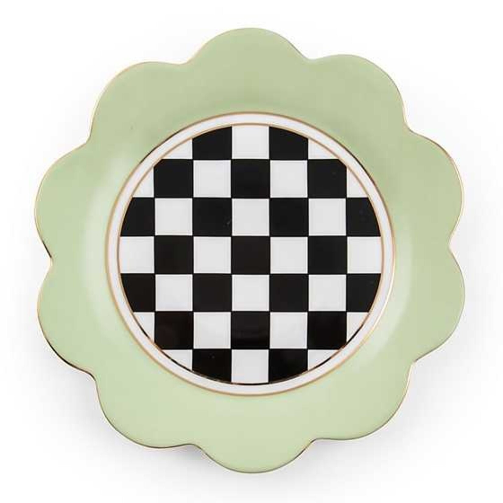 MacKenzie-Childs Butterfly Toile Pistachio Dinner Plate