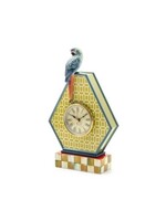 MacKenzie-Childs Fleur de Leaf Parrot Desk Clock