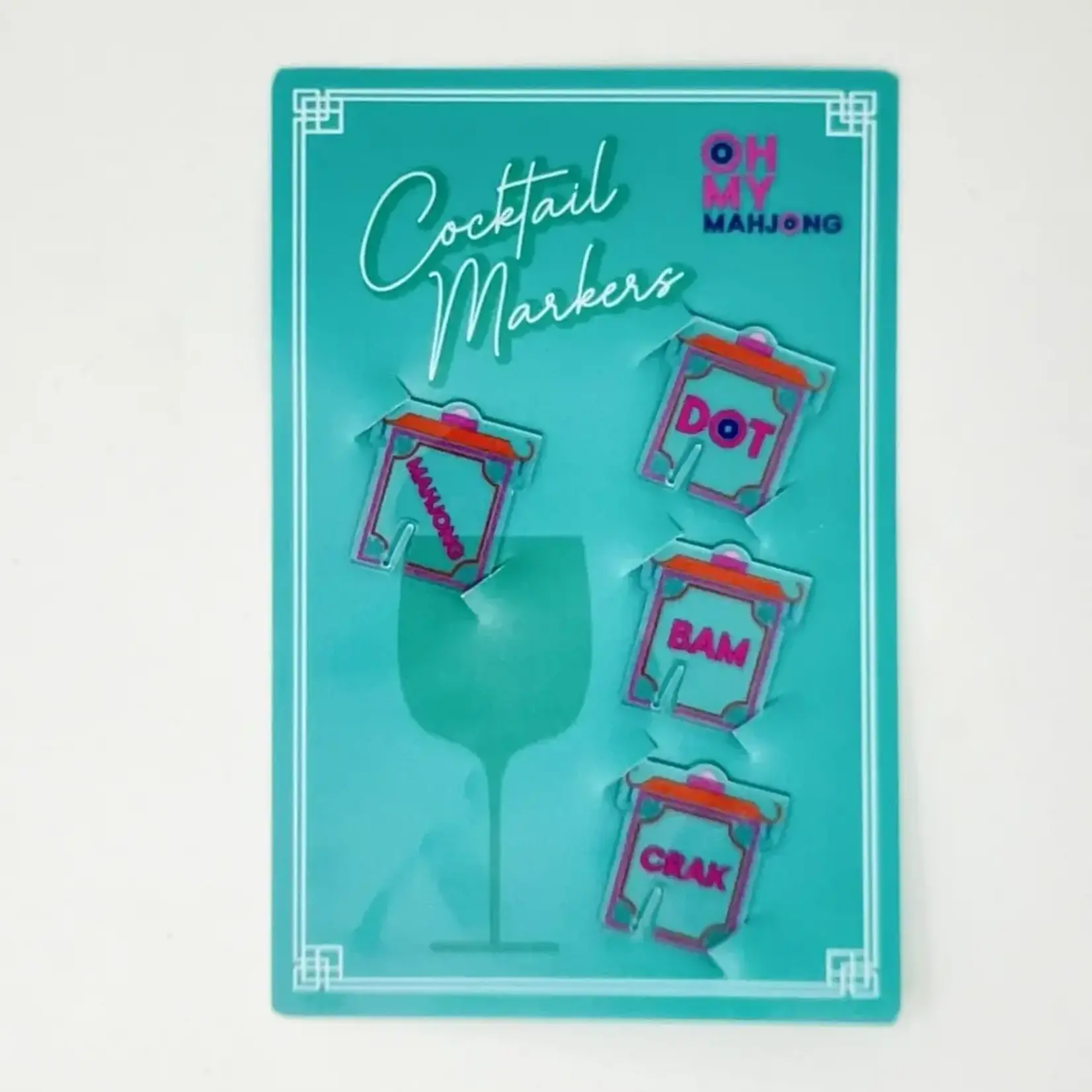 Oh My Mahjong Pagoda Cocktail Markers