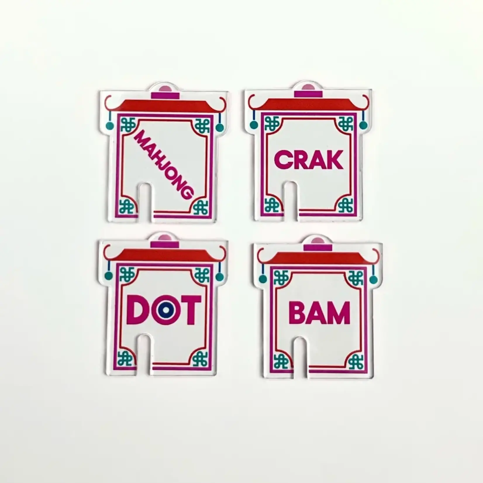 Oh My Mahjong Pagoda Cocktail Markers