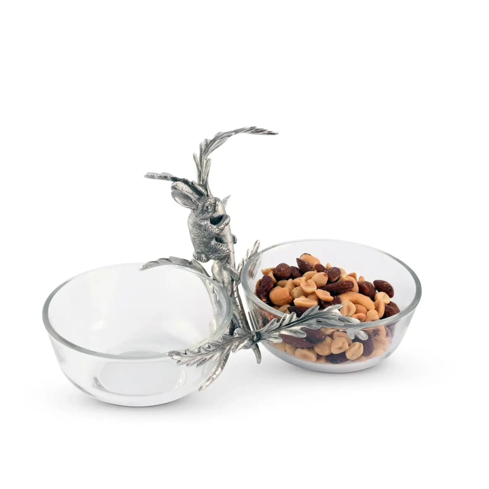 Vagabond House Rabbit / Carrot Double Dish Condiment Server