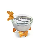 Vagabond House Gold Butterfly Salt Cellar with Spoon