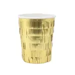 Meri Meri Gold Fringe Party Cups - Pack of 8
