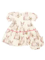 Pink Chicken Baby Girls Maribelle Dress Set - Bunny Friends