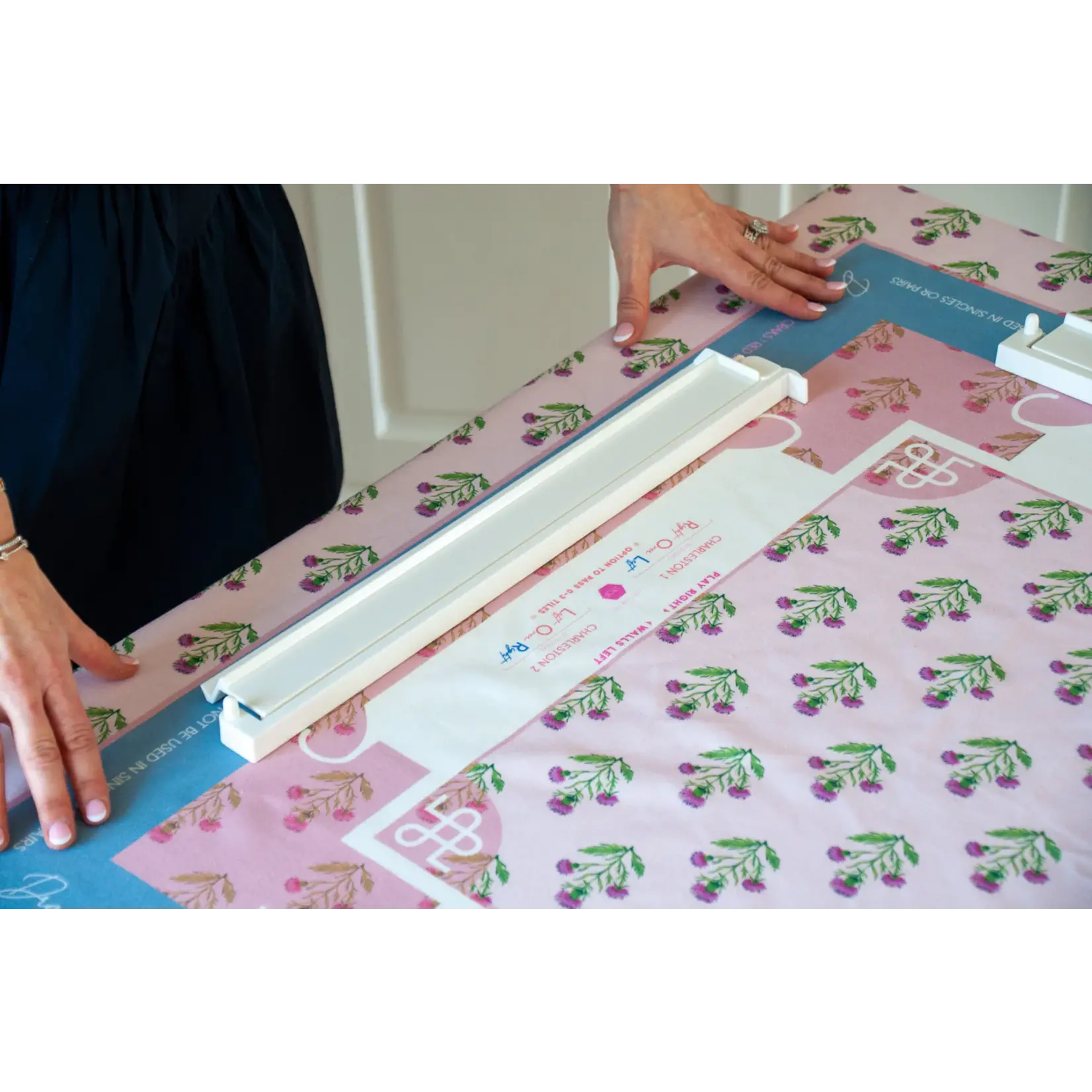 Oh My Mahjong Pink Instructional Mahjong Tablecloth
