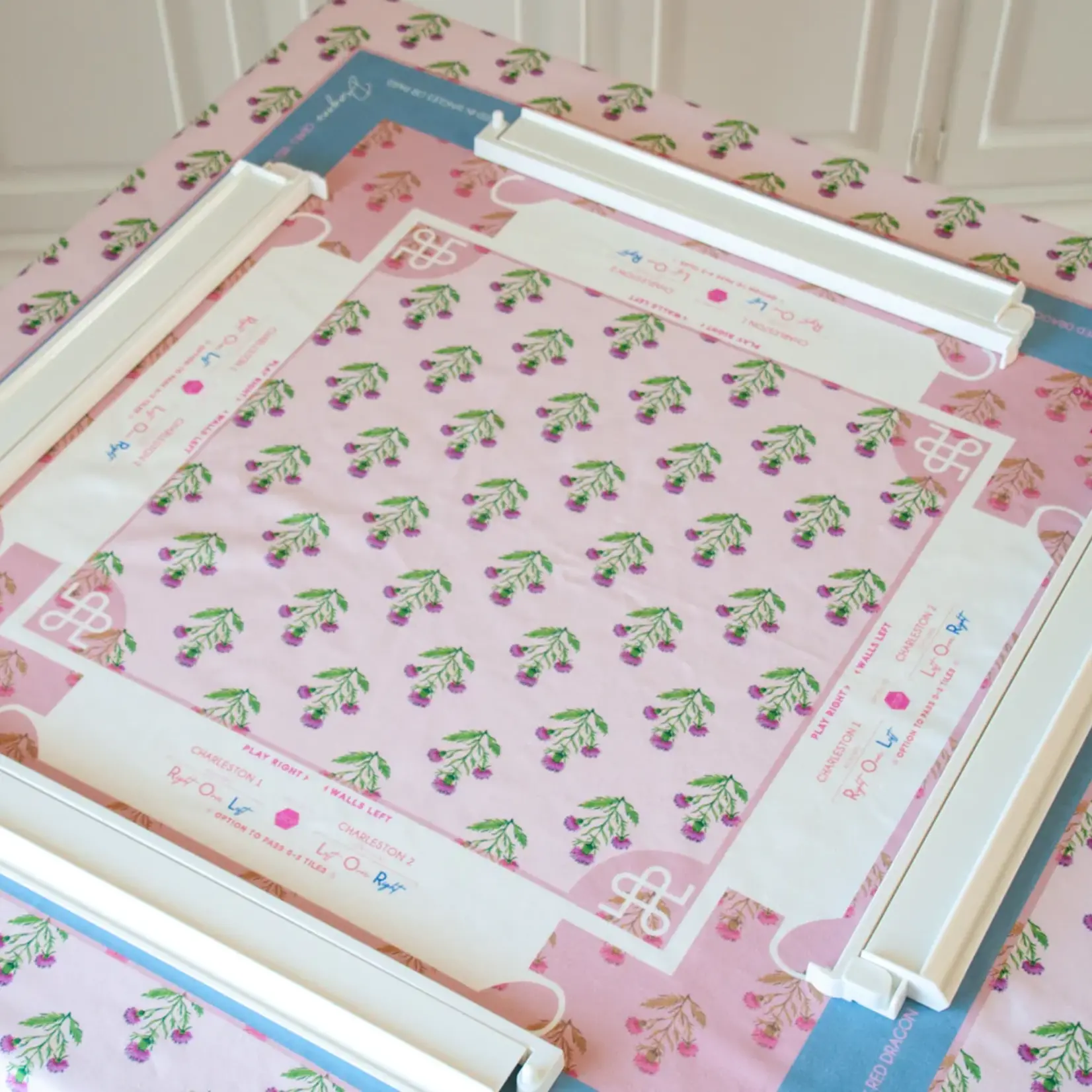 Oh My Mahjong Pink Instructional Mahjong Tablecloth