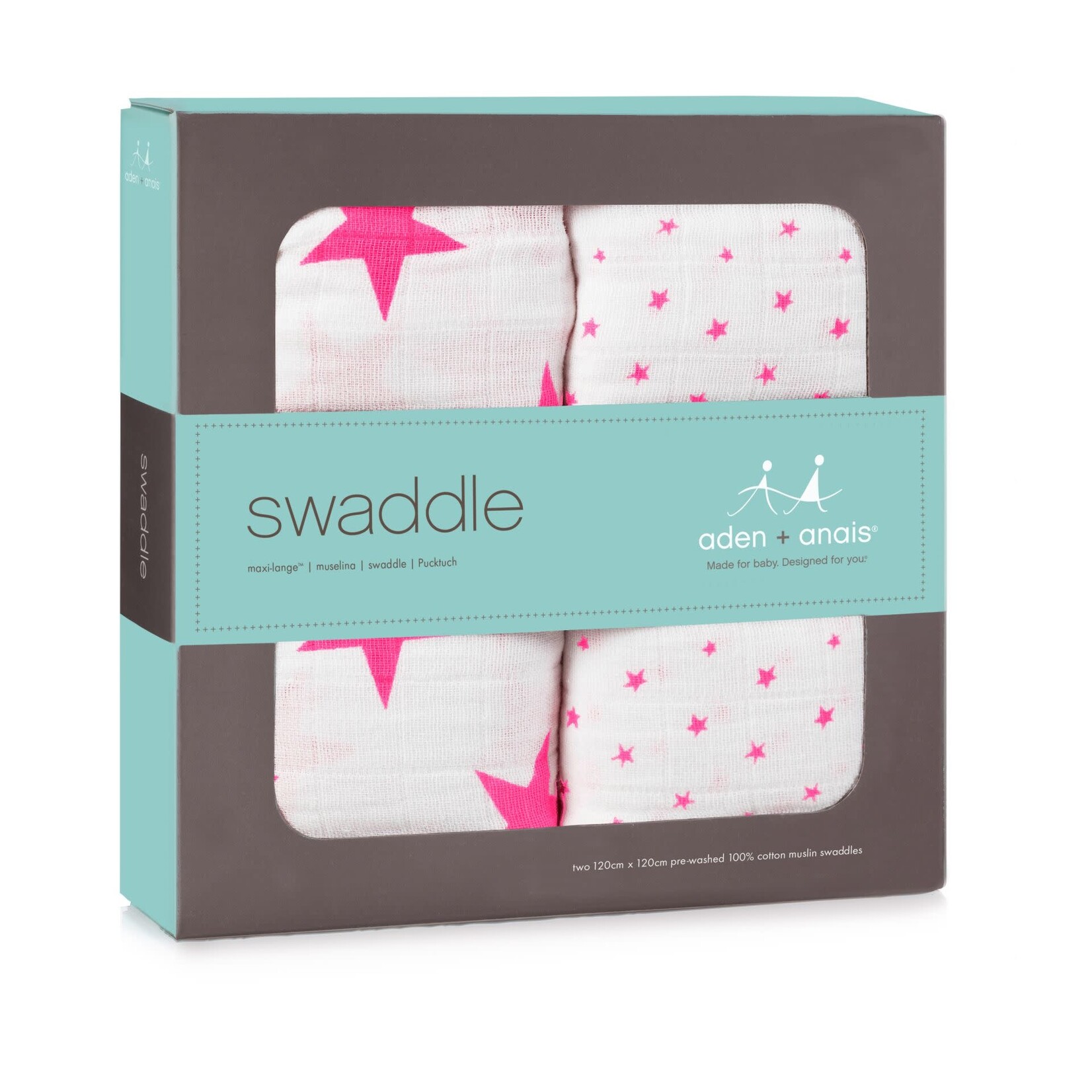 Fluro Pink Classic Swaddle 2 pk