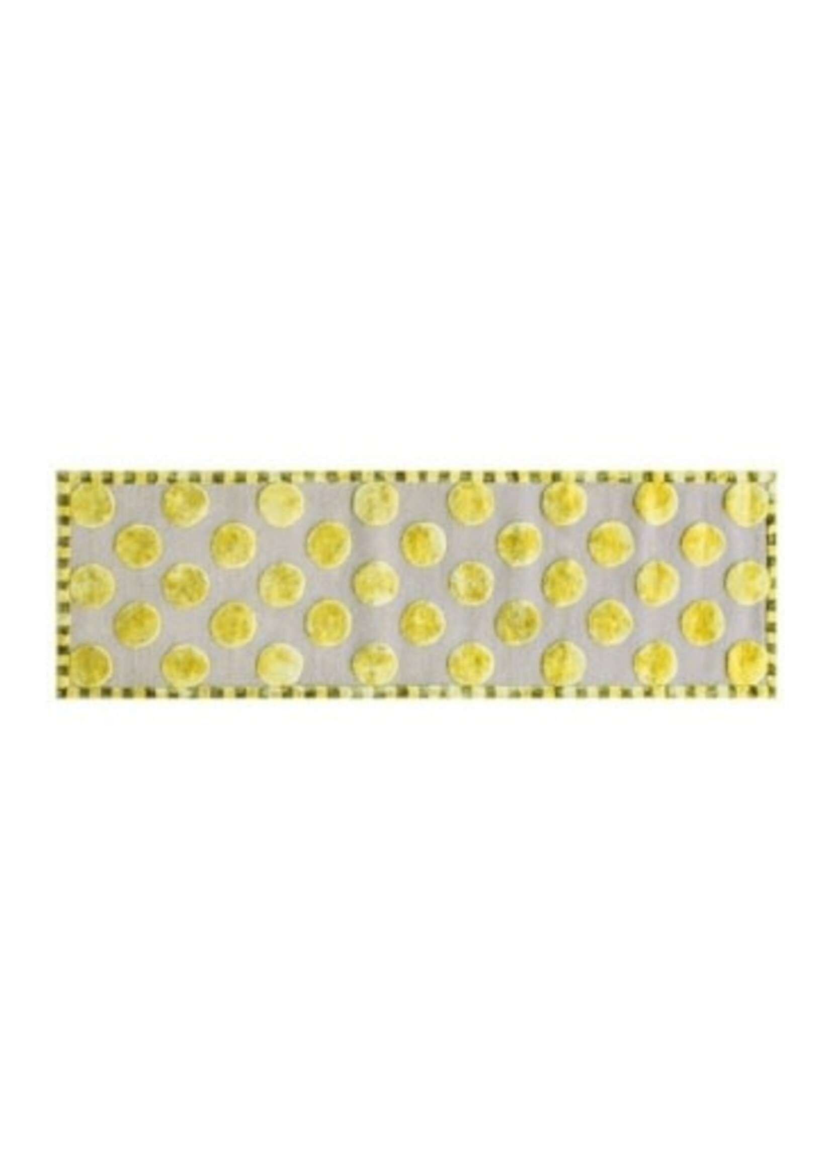 MacKenzie-Childs Macro Dot Chartreuse Rug - 2'6" x 8'