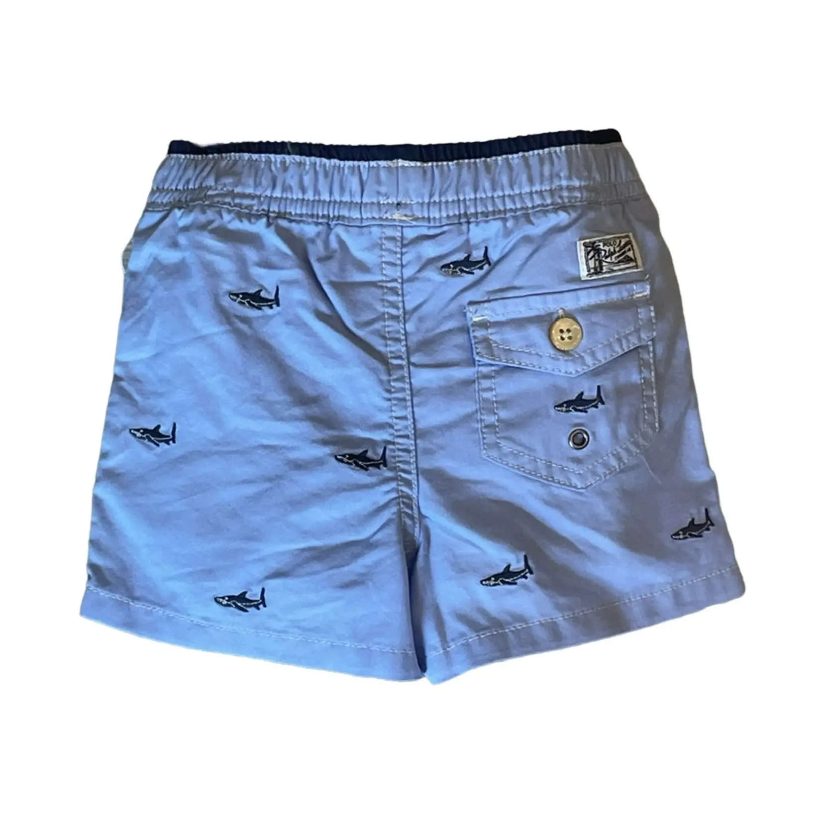 Ralph Lauren Blue Oxford Poly Swimwear Boxer