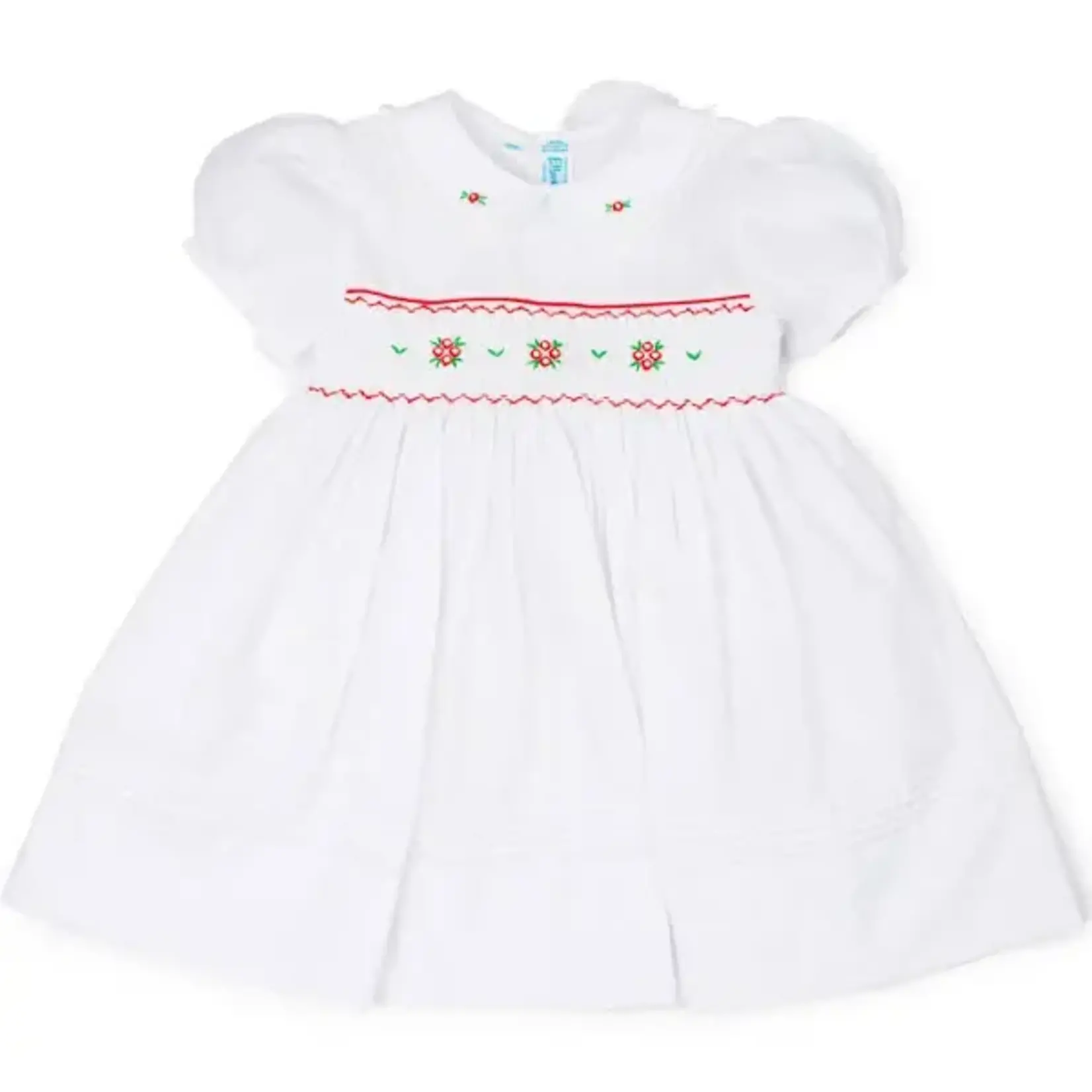 White Dress w/ Smocking 24M