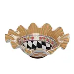 MacKenzie-Childs Taylor Odd Fellows Small Fluted Serving Bowl