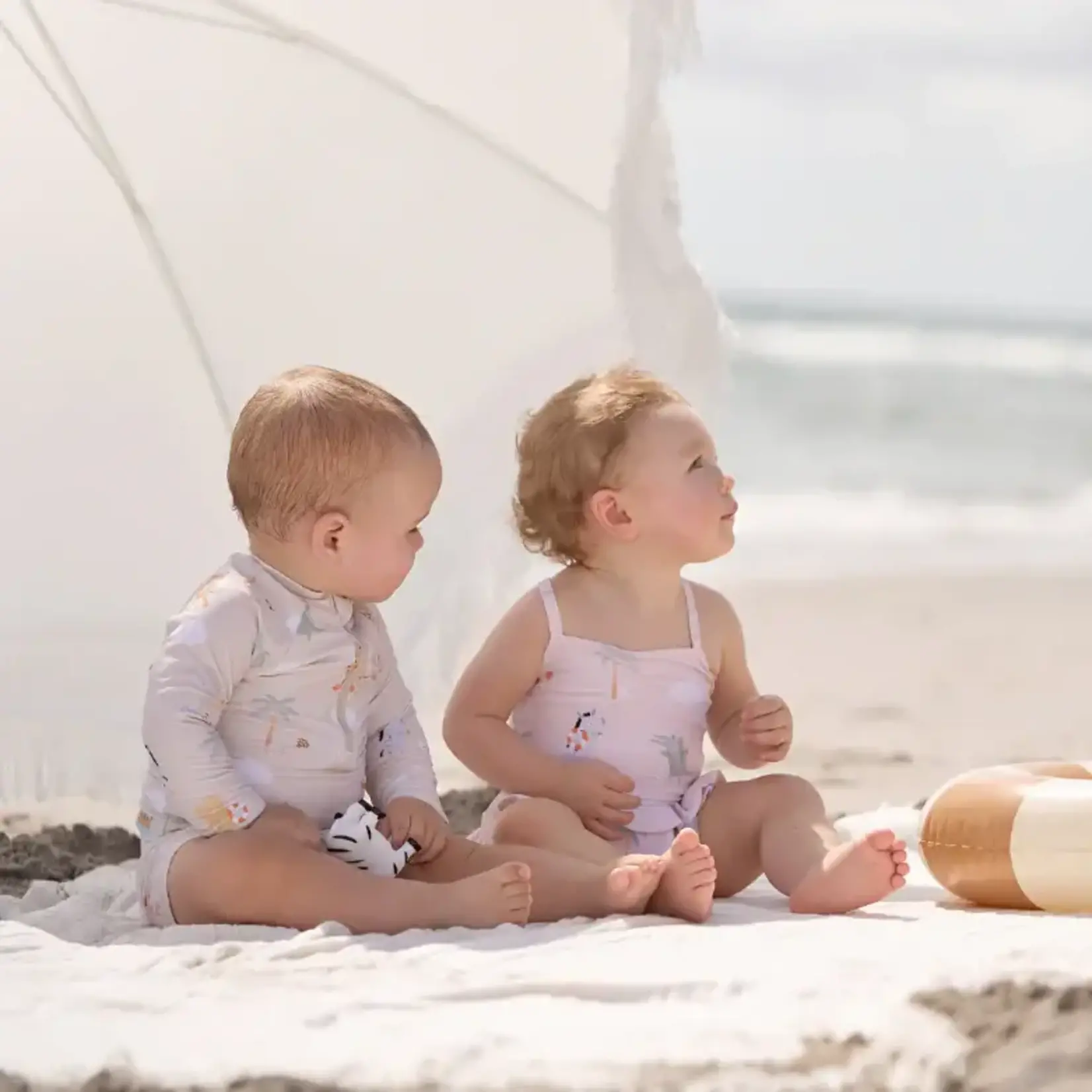 Elegant Baby Seaside Safari Rash Guard 3-6 M - Rainy Day