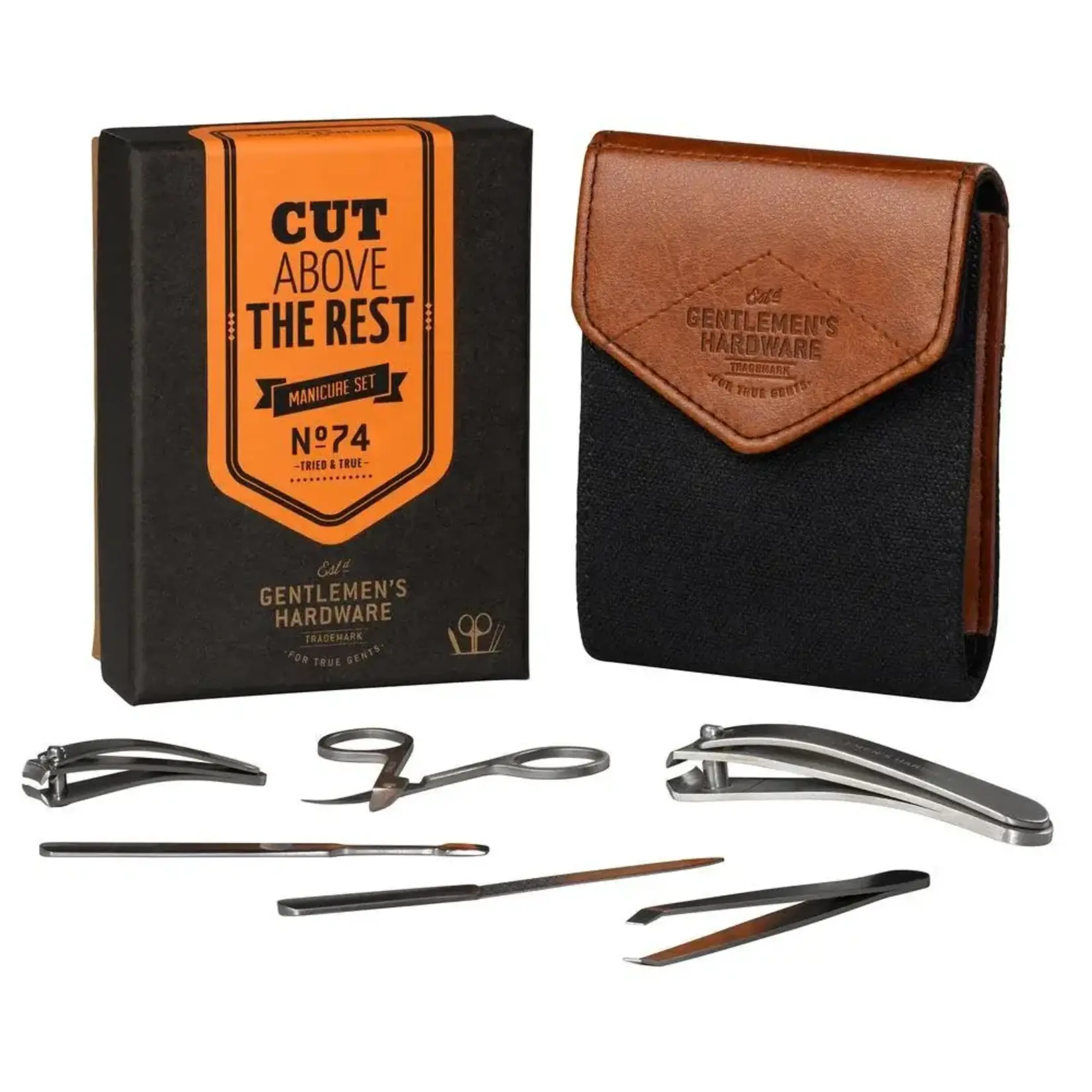 Gentleman's Hardware Charcoal Canvas Manicure Set