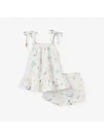 Elegant Baby Ocean Adventure Muslin Tie Top Set 9-12M - White