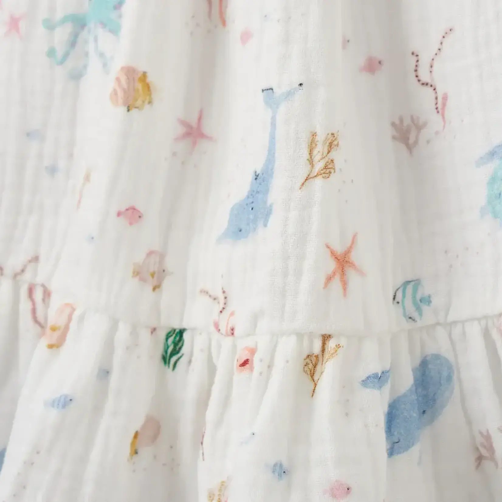 Elegant Baby Ocean Adventure Muslin Tie Top Set 9-12M - White