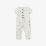 Elegant Baby Ocean Adventure Organic Short Sleeve Jumpsuit 9-12M - White