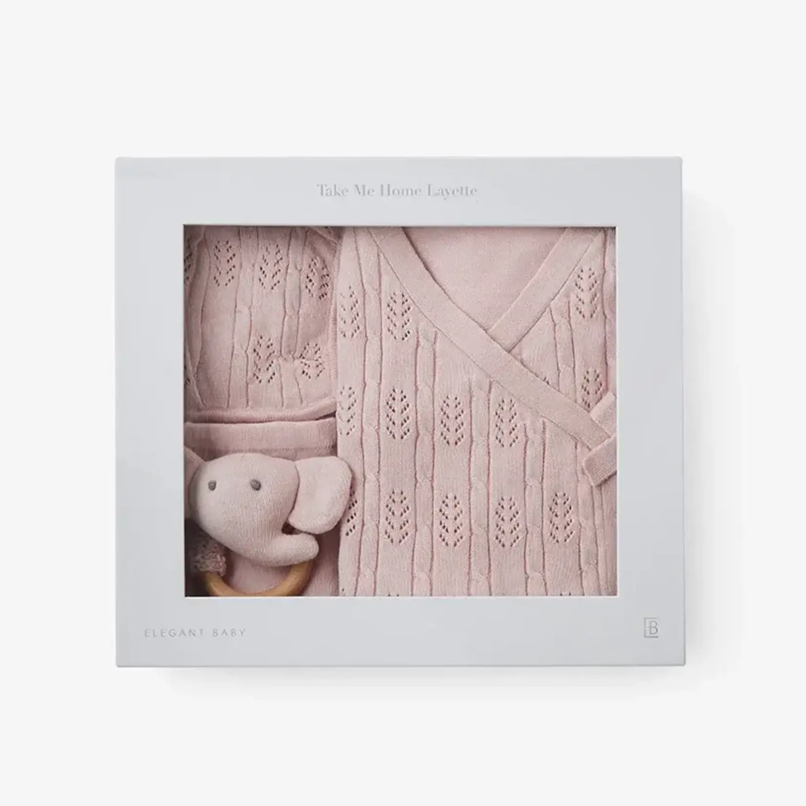 Elegant Baby Layette Giftbox Set 0-3M - Blush Pink