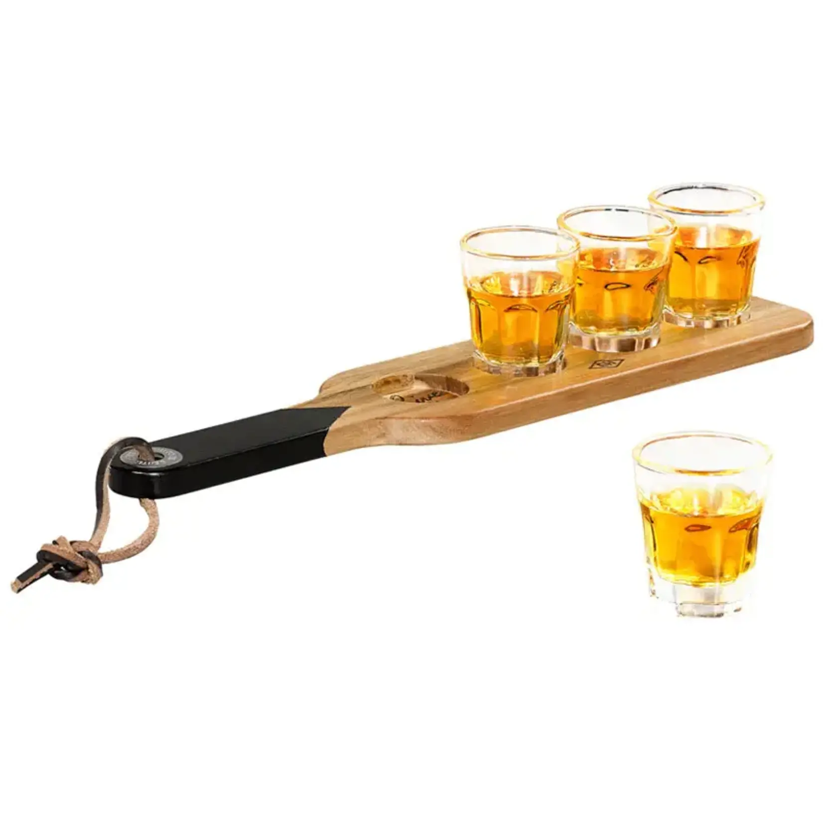 Gentleman's Hardware Serving Paddle and Shot Glasses
