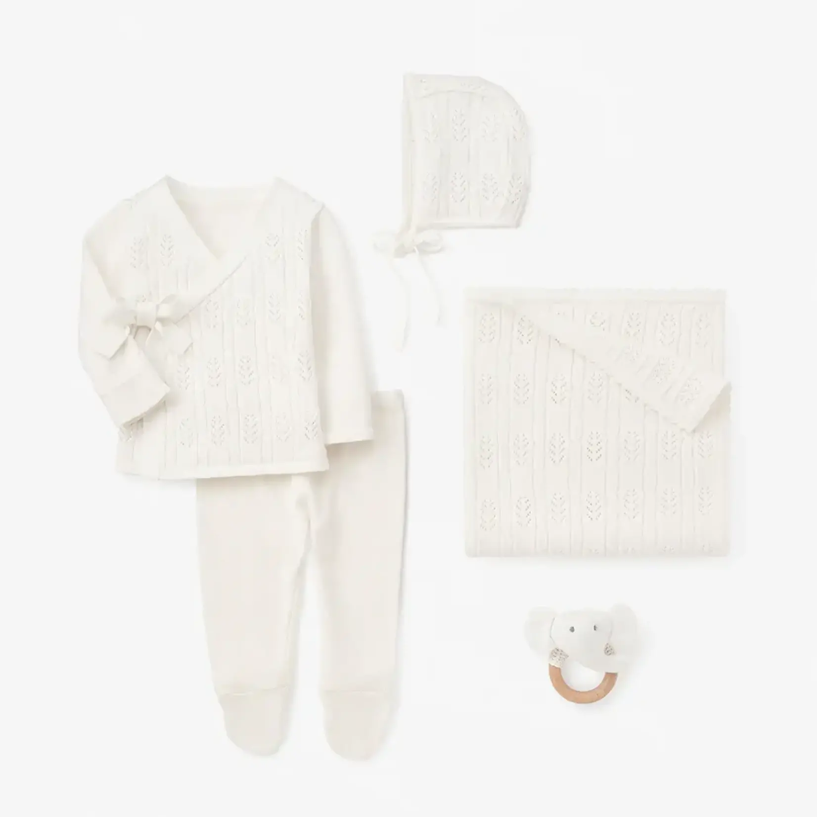 Elegant Baby Layette Giftbox Set 0-3M- White