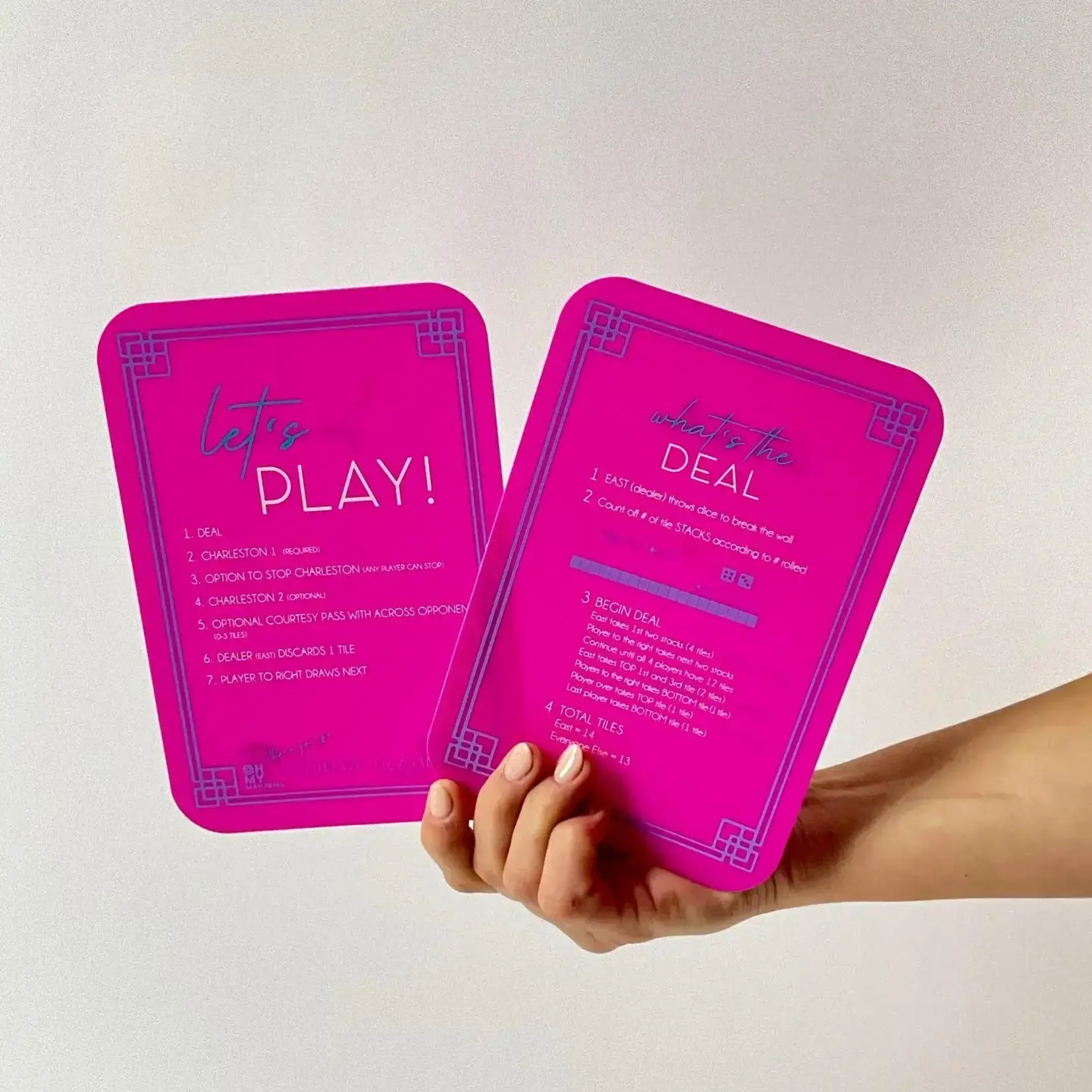 Oh My Mahjong Mahjong Pink Tile Shufflers