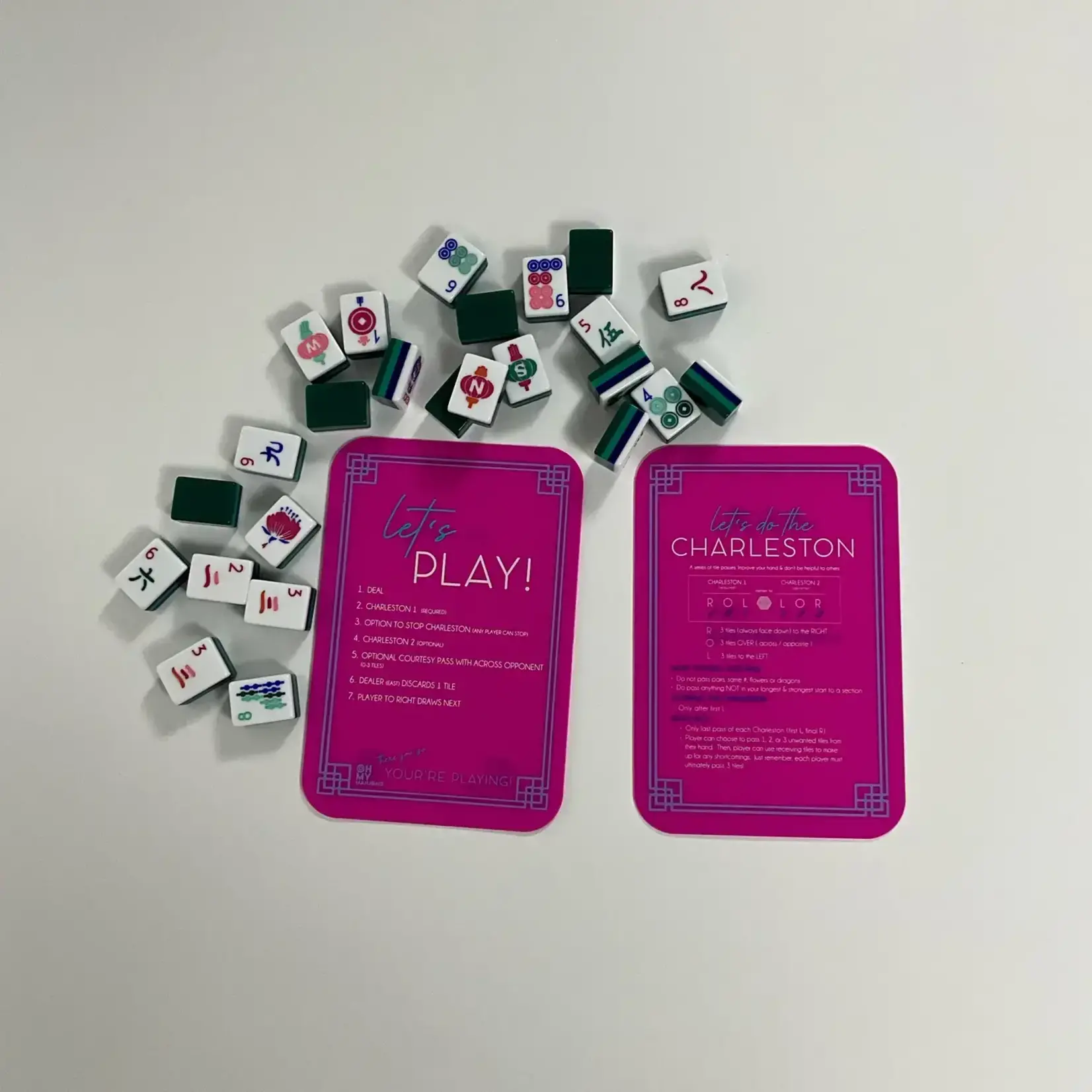 Oh My Mahjong Mahjong Pink Tile Shufflers