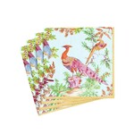 Caspari Chelsea Birds Paper Cocktail Napkins 20 Ct - Celadon