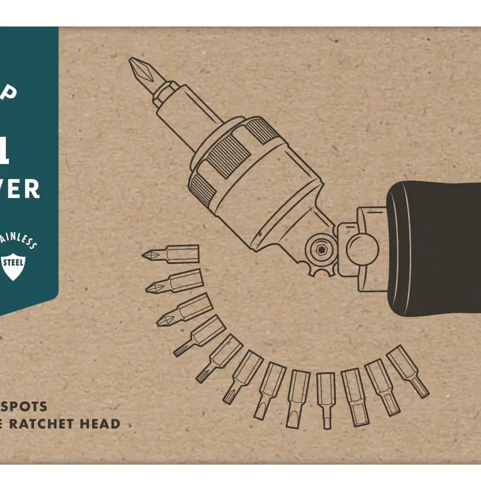 Gentleman's Hardware 12-in-1 Screwdriver in Kraft Packaging