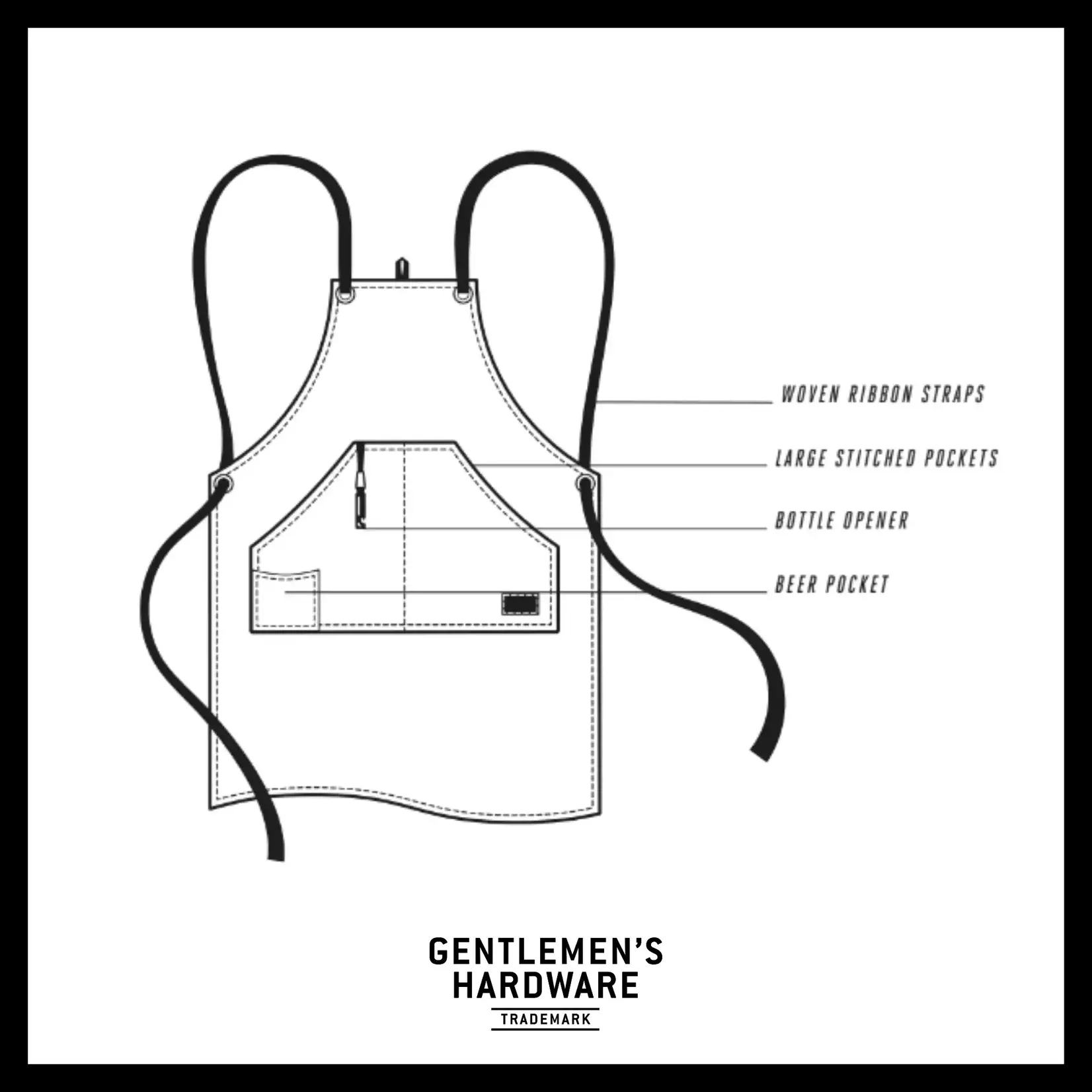 Gentleman's Hardware BBQ Utility Apron & Bottle Opener