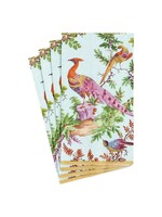 Caspari Chelsea Birds Paper Guest Towels 15 Ct -Celadon