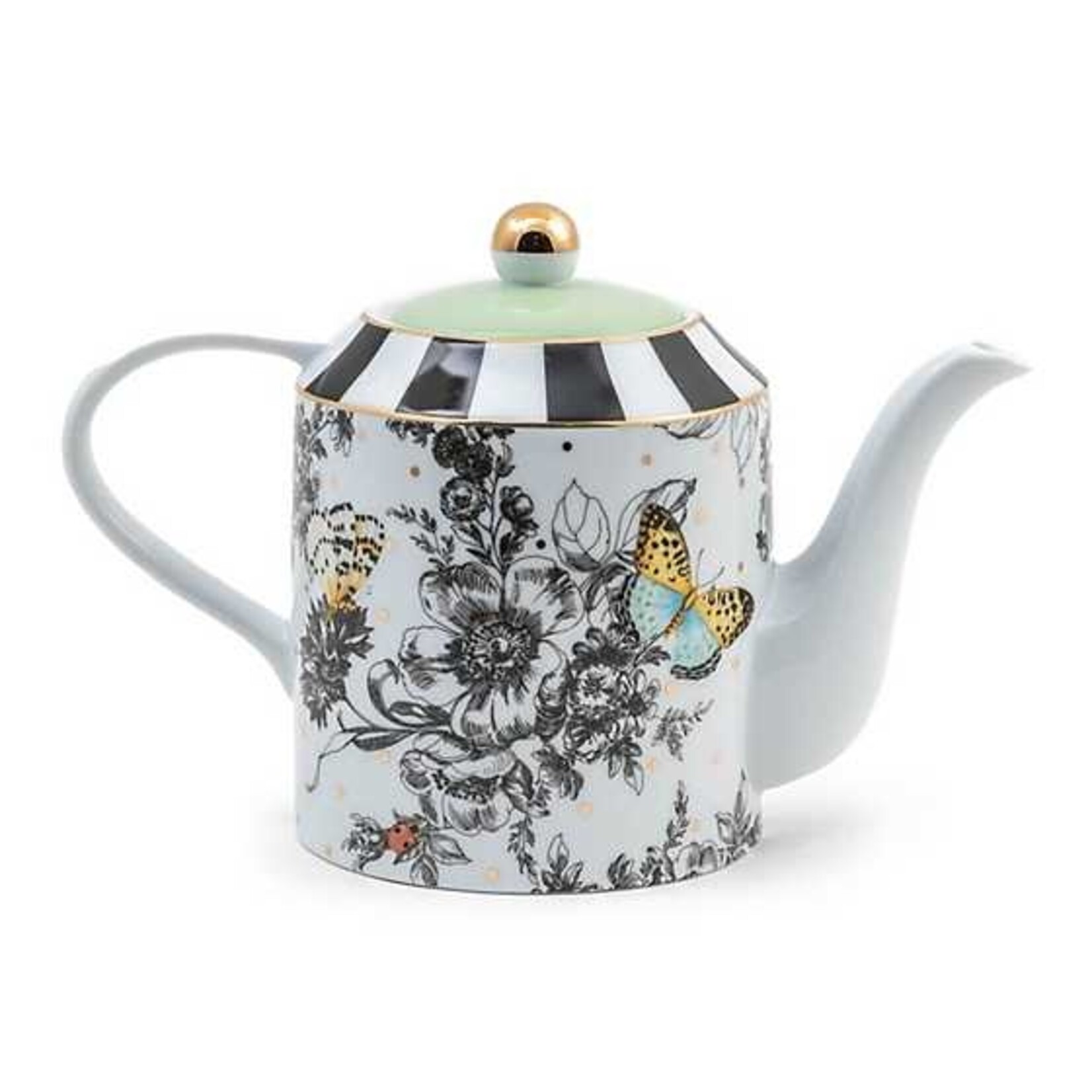 MacKenzie-Childs butterfly toile teapot