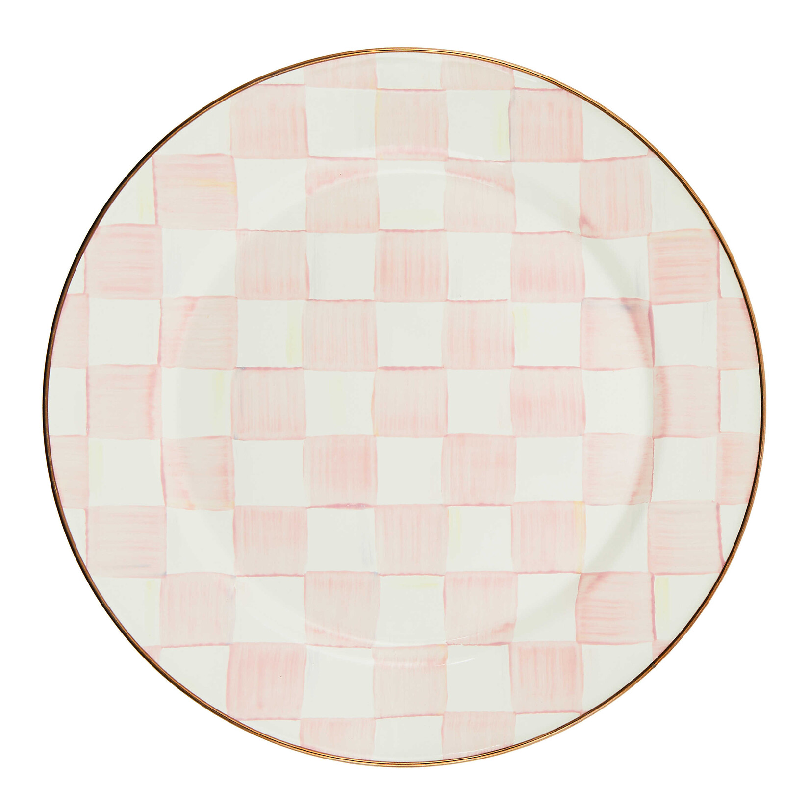 MacKenzie-Childs rosy check charger/plate