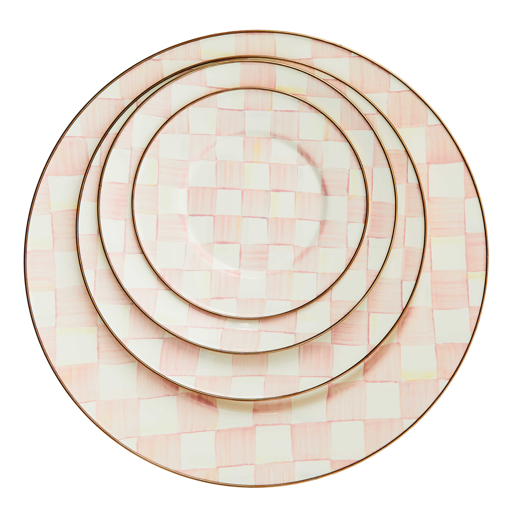 MacKenzie-Childs rosy check charger/plate