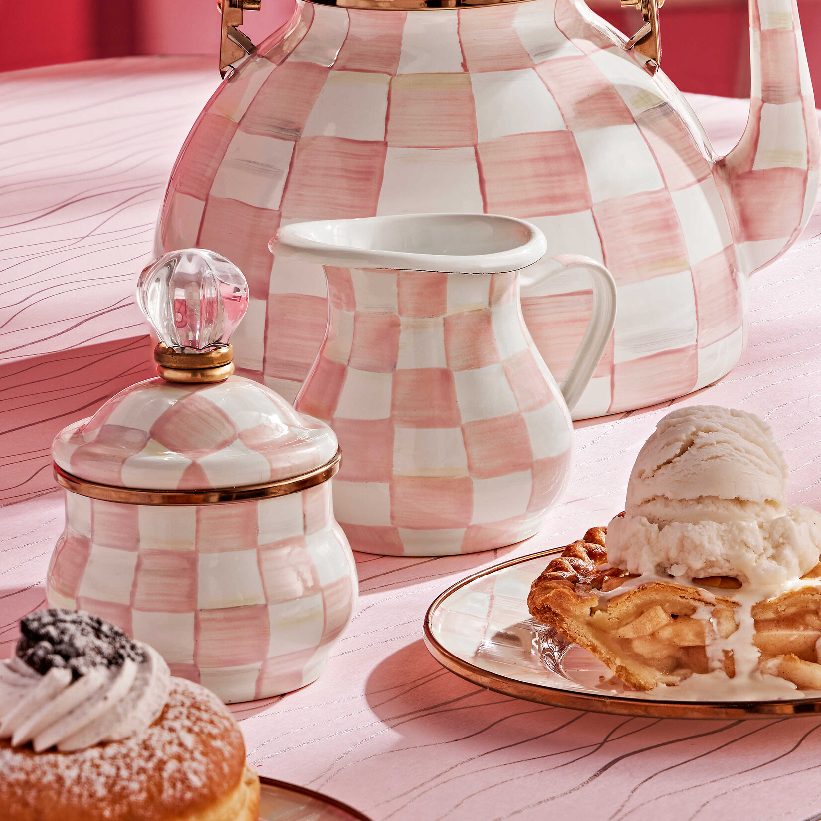 MacKenzie-Childs rosy check creamer