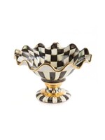 MacKenzie-Childs courtly check ceramic compote