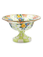 MacKenzie-Childs Wildflowers Green Large Compote