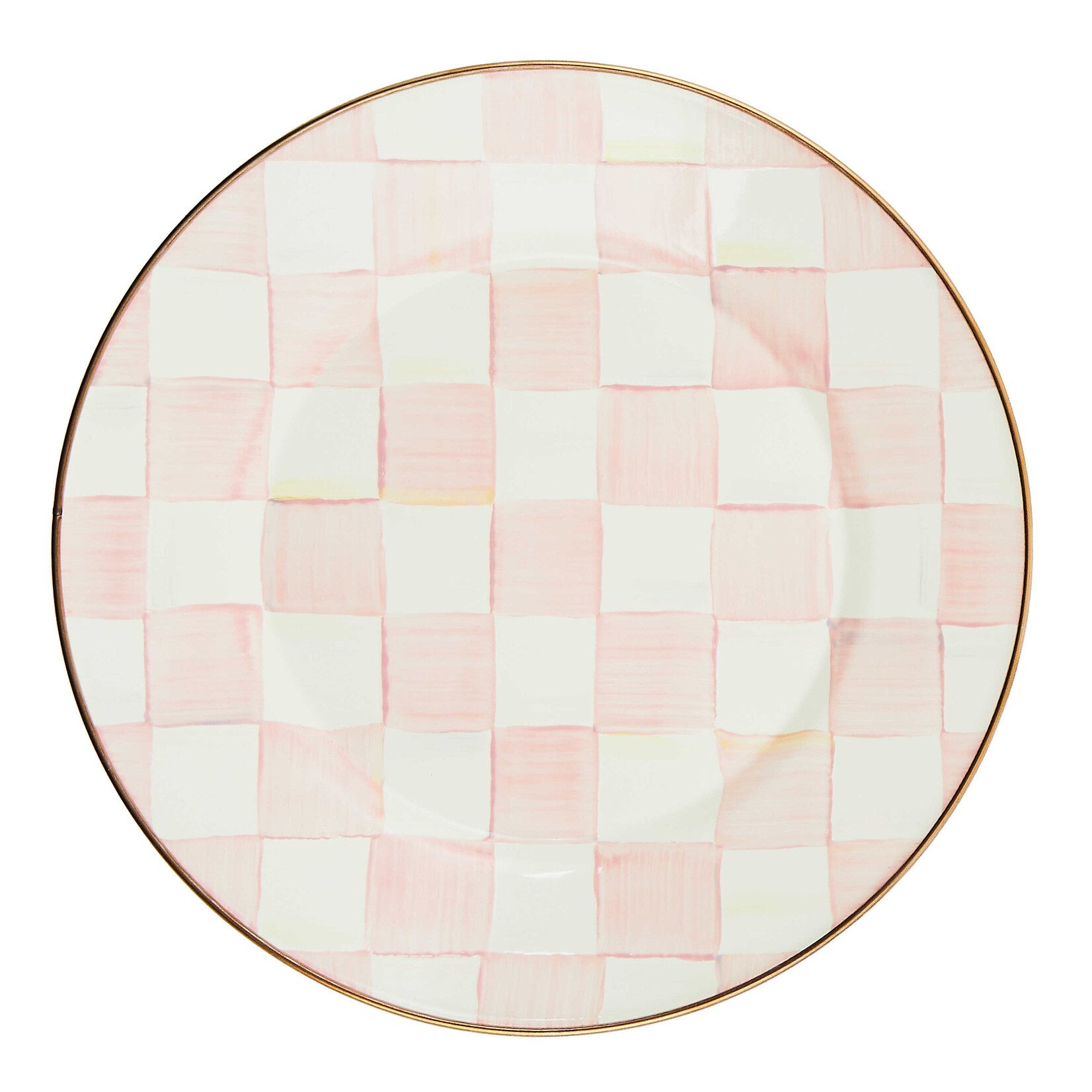 MacKenzie-Childs rosy check dinner plate