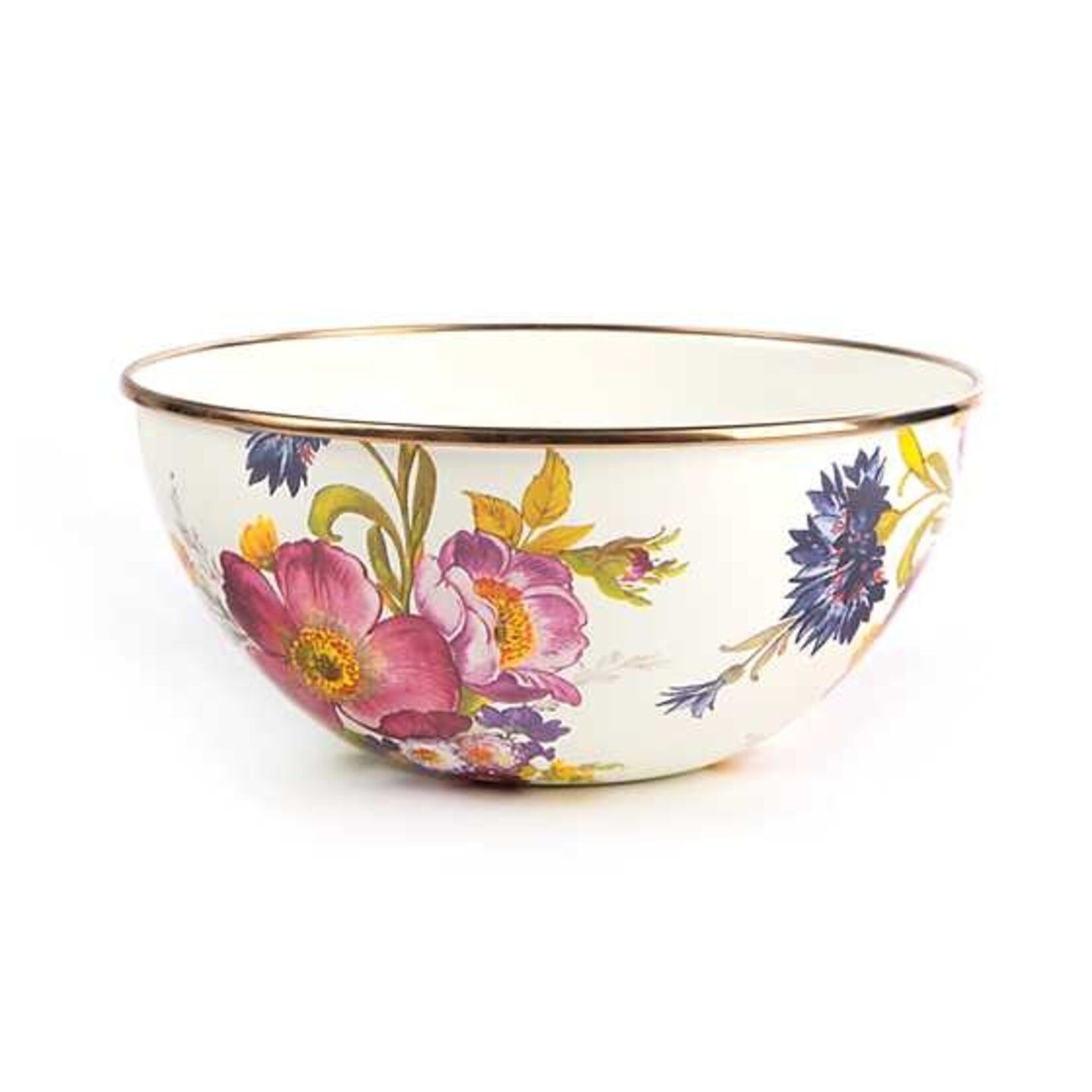 MacKenzie-Childs White Flower Market Small Everyday Bowl