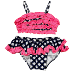 Hartstrings 2 Piece Swim Suit - Blue & White Chevron -18 Months