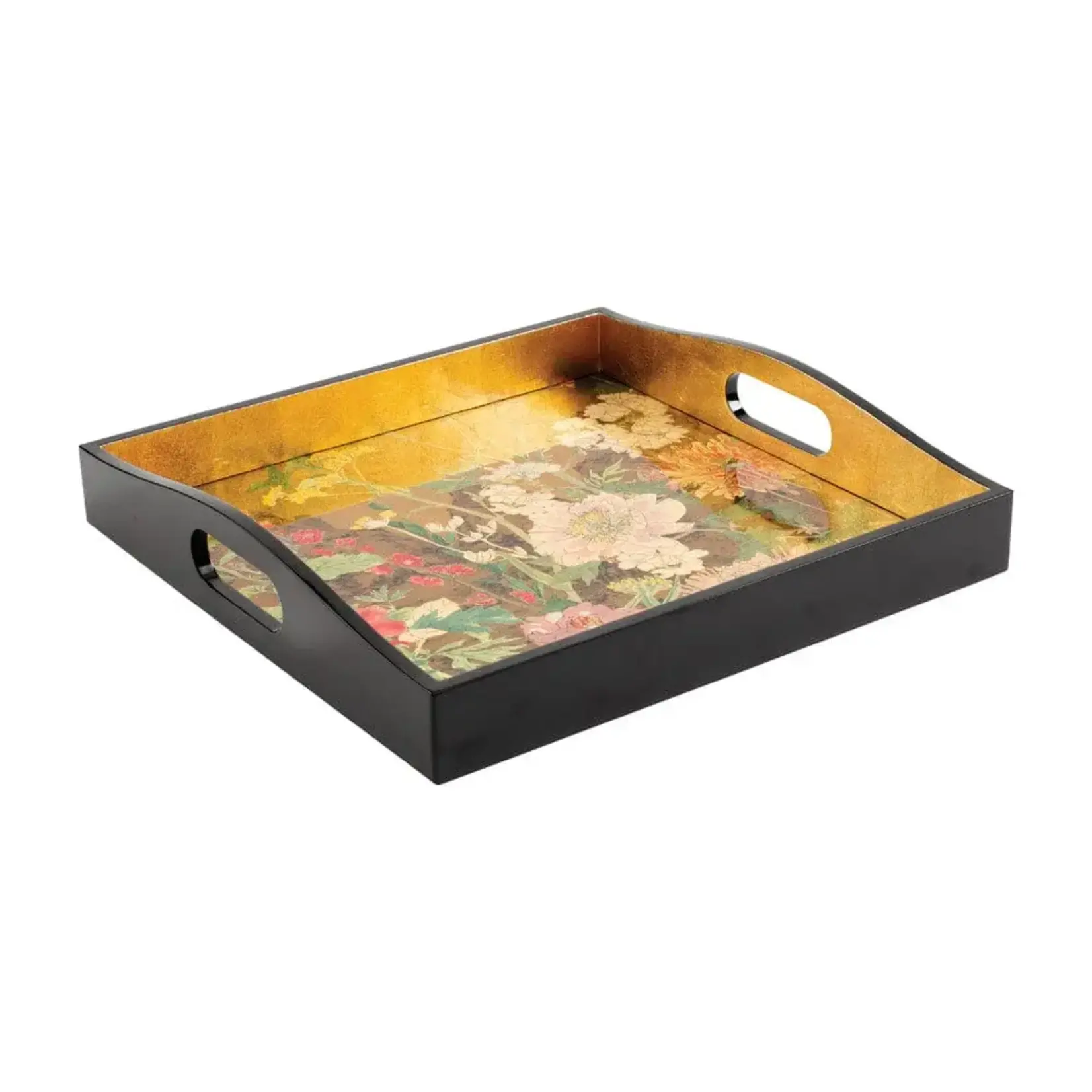 Caspari Moutain High Lacquer Square Tray - 14x14