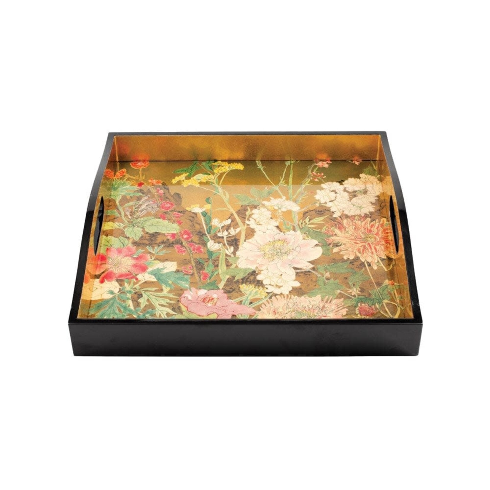 Caspari Moutain High Lacquer Square Tray - 14x14