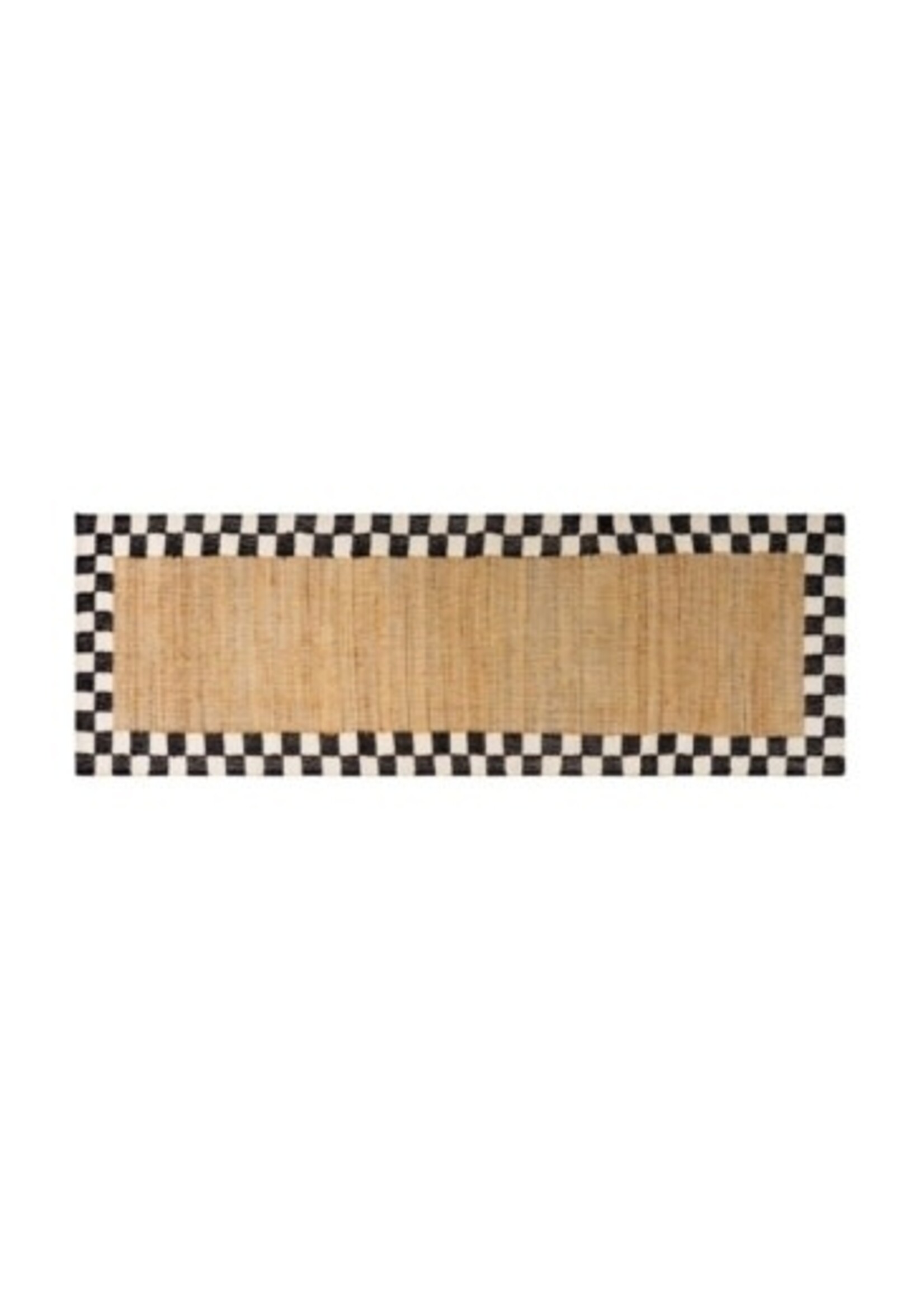 MacKenzie-Childs check jute 2'6" x 8' runner