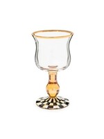 MacKenzie-Childs courtly check wine glass