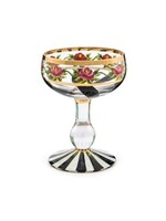 MacKenzie-Childs maypole black coupe glass