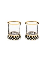 MacKenzie-Childs courtly check tumbler glass, set of 2