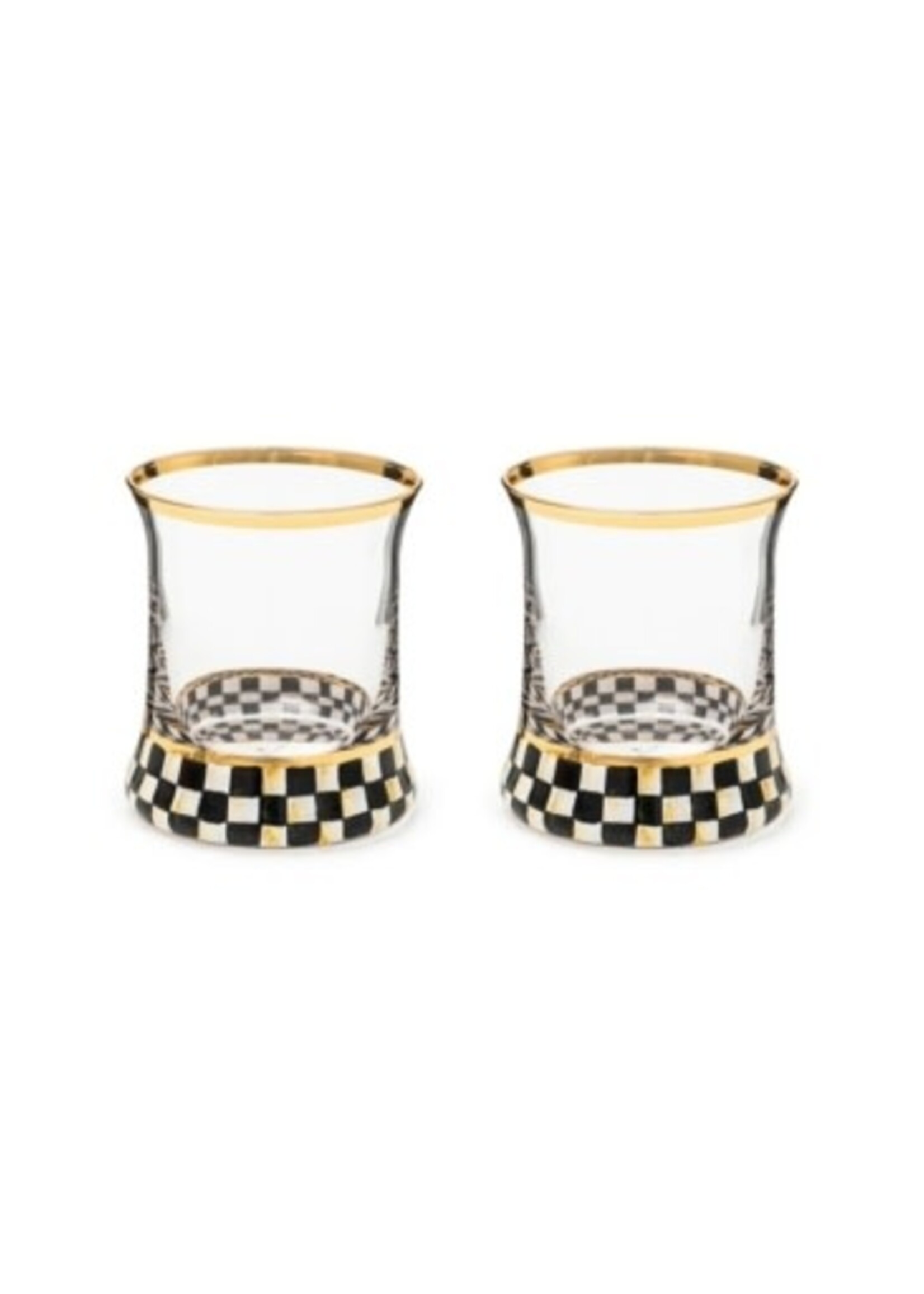 MacKenzie-Childs courtly check tumbler glass, set of 2