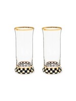 MacKenzie-Childs courtly check highball glass, set of 2