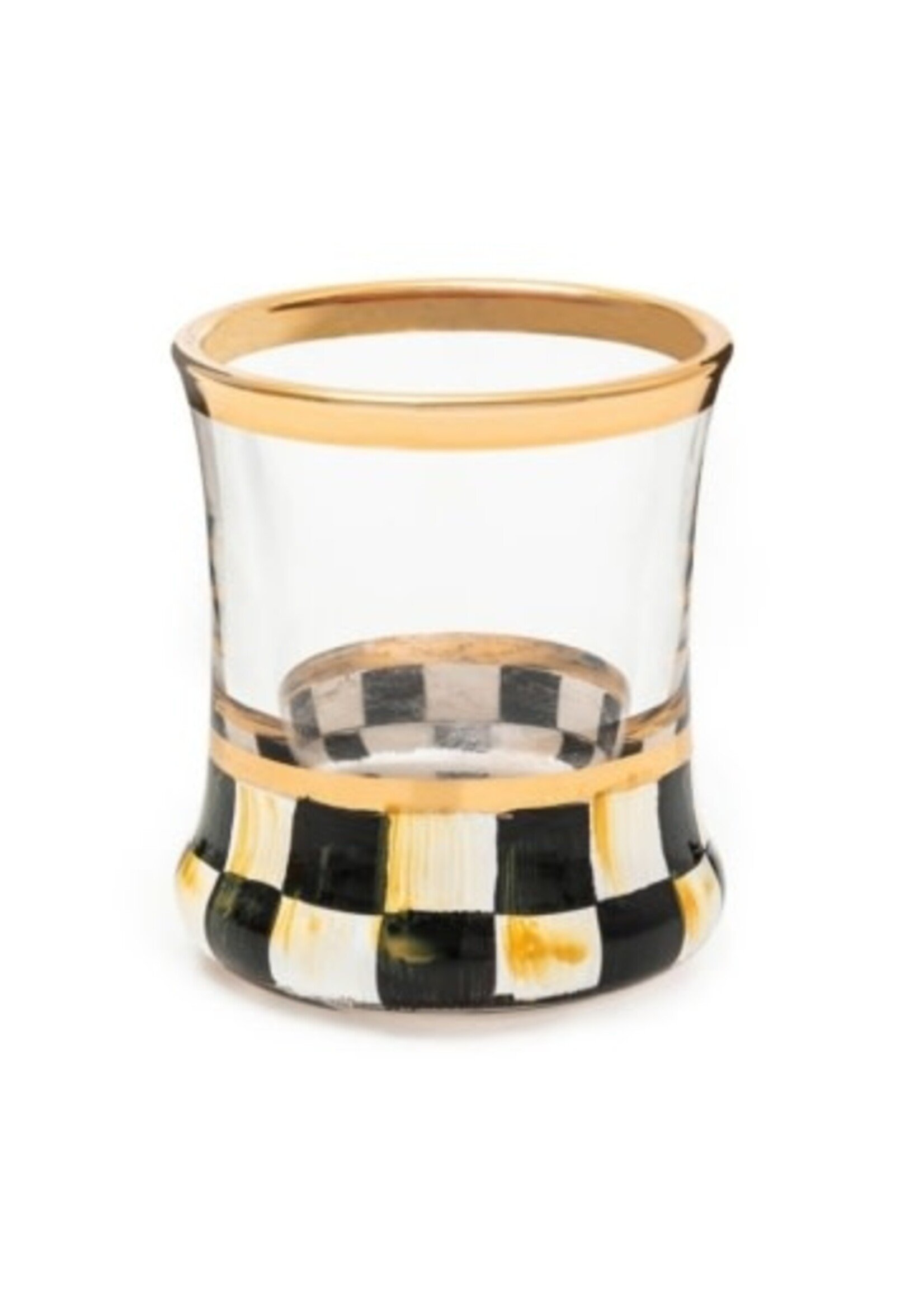 MacKenzie-Childs courtly check shot glass